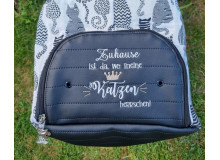 Stickserie - Spruch "Zuhause ist da, wo meine Katzen herrschen"